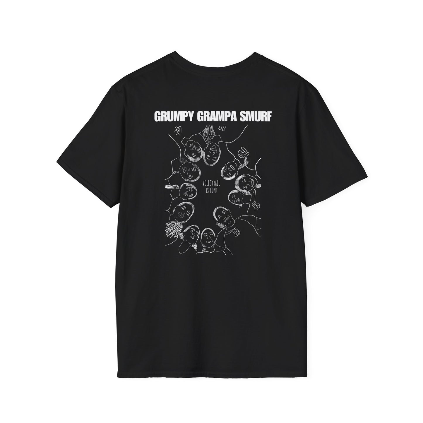 Grumpy Grandpa Softstyle T-Shirt | Unisex Funny Tee for Family Gatherings, Gift for Father's Day, Casual Wear, Anniversaries, Birthdays