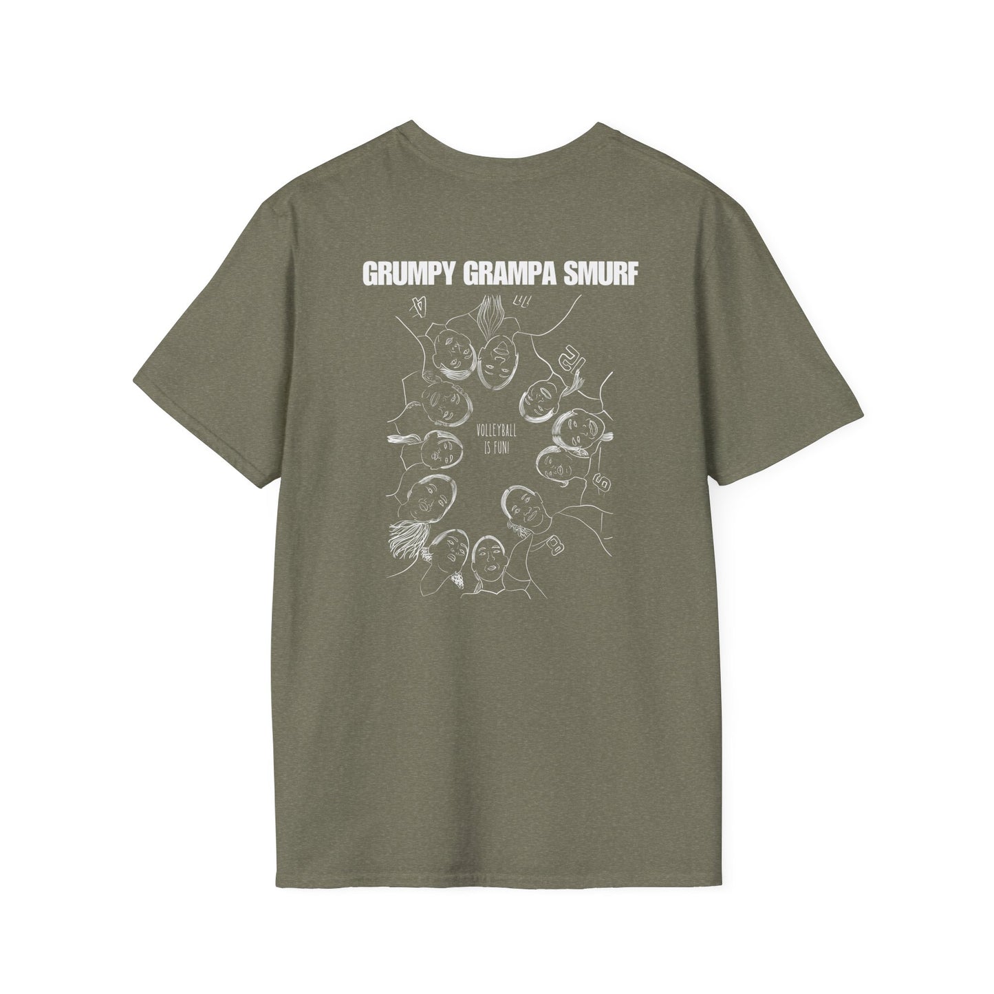 Grumpy Grandpa Softstyle T-Shirt | Unisex Funny Tee for Family Gatherings, Gift for Father's Day, Casual Wear, Anniversaries, Birthdays