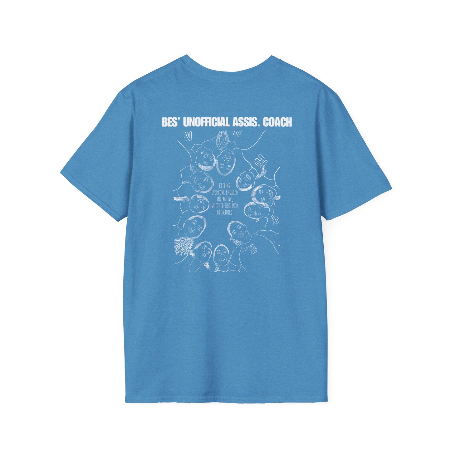 Bes Unofficial Assis Coach Softstyle T-Shirt | Unisex Funny Tee for Family Gatherings, Gift for Father's Day, Casual Wear, Anniversaries, Birthdays