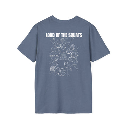 Lord of the Squats Softstyle T-Shirt | Unisex Funny Tee for Family Gatherings, Gift for Father's Day, Casual Wear, Anniversaries, Birthdays