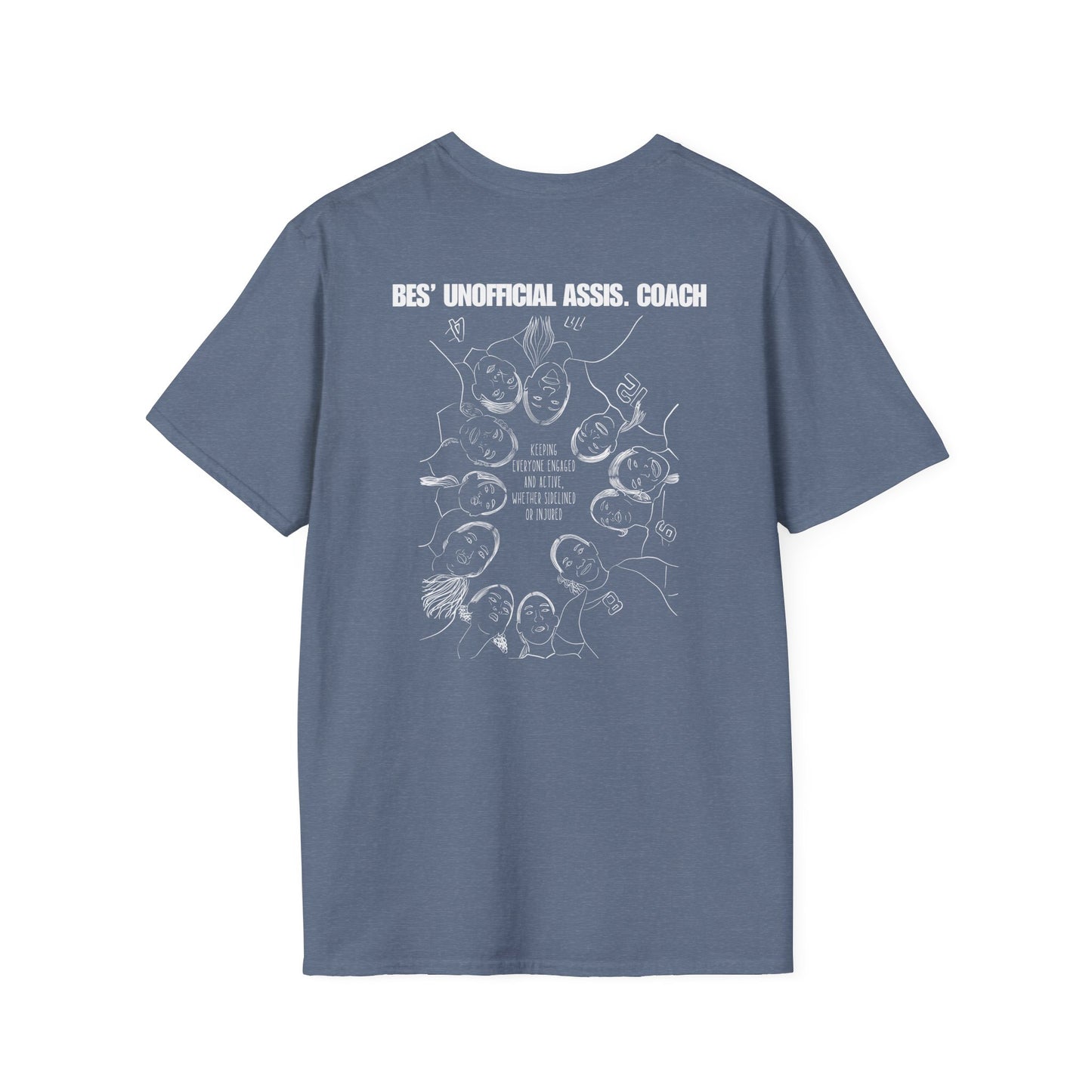 Bes Unofficial Assis Coach Softstyle T-Shirt | Unisex Funny Tee for Family Gatherings, Gift for Father's Day, Casual Wear, Anniversaries, Birthdays