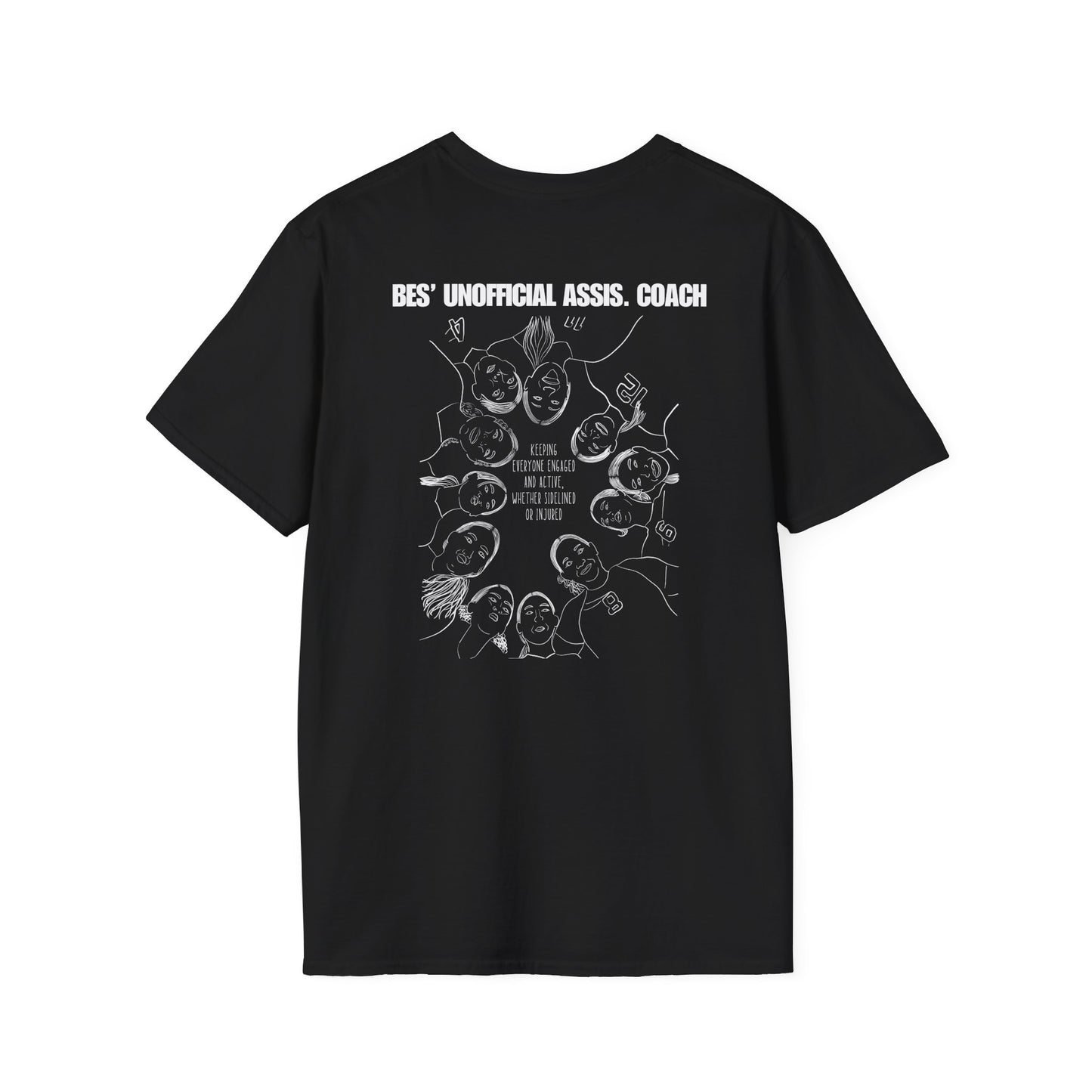 Bes Unofficial Assis Coach Softstyle T-Shirt | Unisex Funny Tee for Family Gatherings, Gift for Father's Day, Casual Wear, Anniversaries, Birthdays