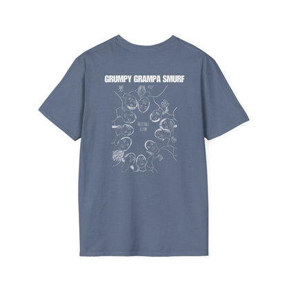 Grumpy Grandpa Softstyle T-Shirt | Unisex Funny Tee for Family Gatherings, Gift for Father's Day, Casual Wear, Anniversaries, Birthdays