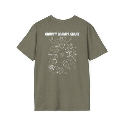Grumpy Grandpa Softstyle T-Shirt | Unisex Funny Tee for Family Gatherings, Gift for Father's Day, Casual Wear, Anniversaries, Birthdays