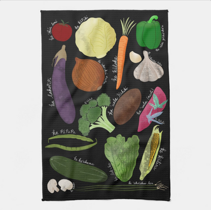 Lauʻai/Vegetables Kitchen Towel