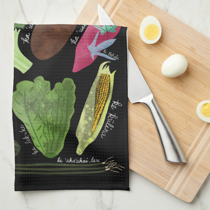 Lauʻai/Vegetables Kitchen Towel