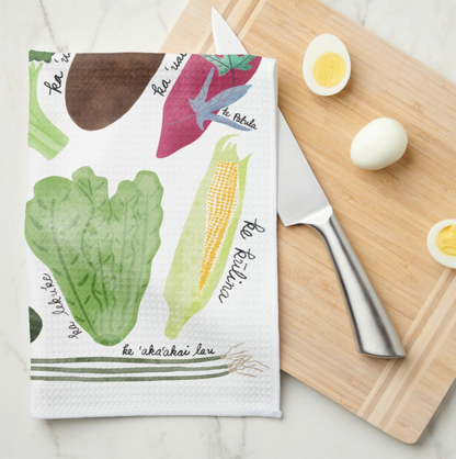 Lauʻai/Vegetables Kitchen Towel